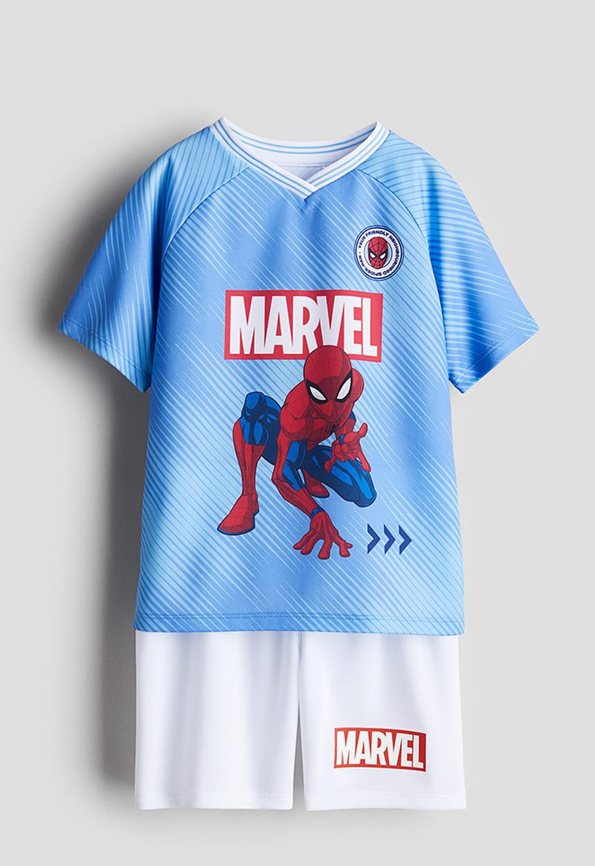 H&M - 2-Piece football set - light blue spider man
