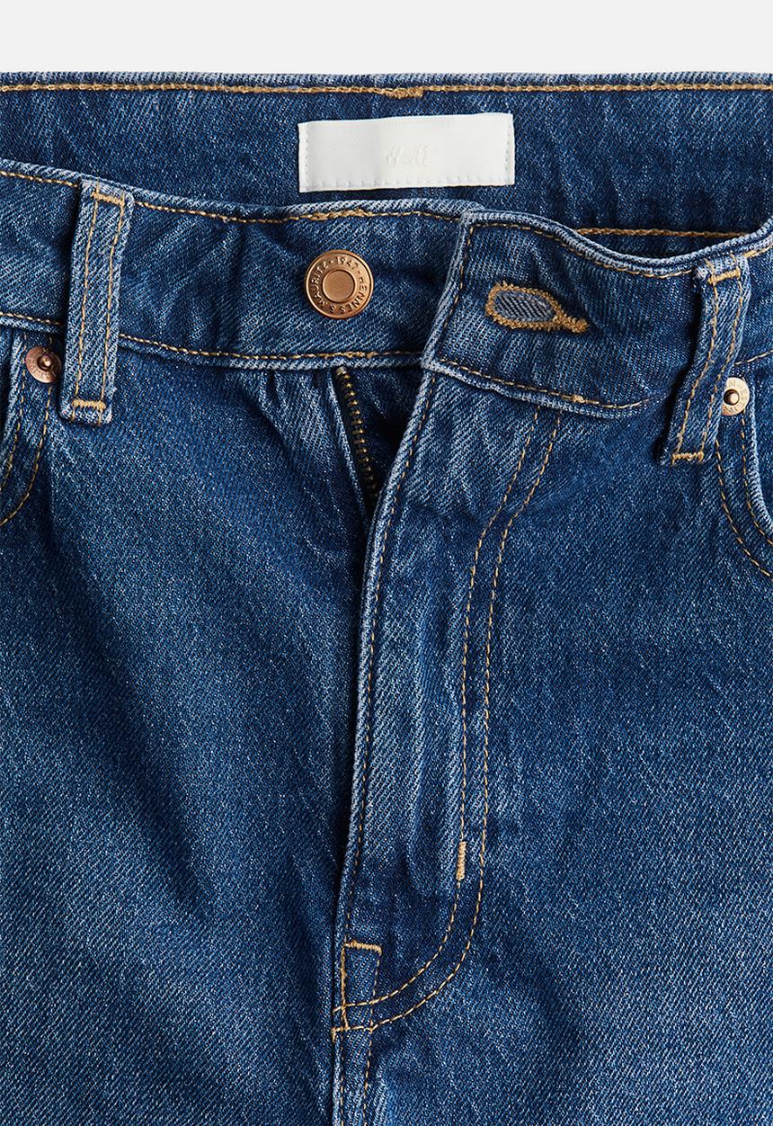 H&M - High-waisted denim shorts - denim blue