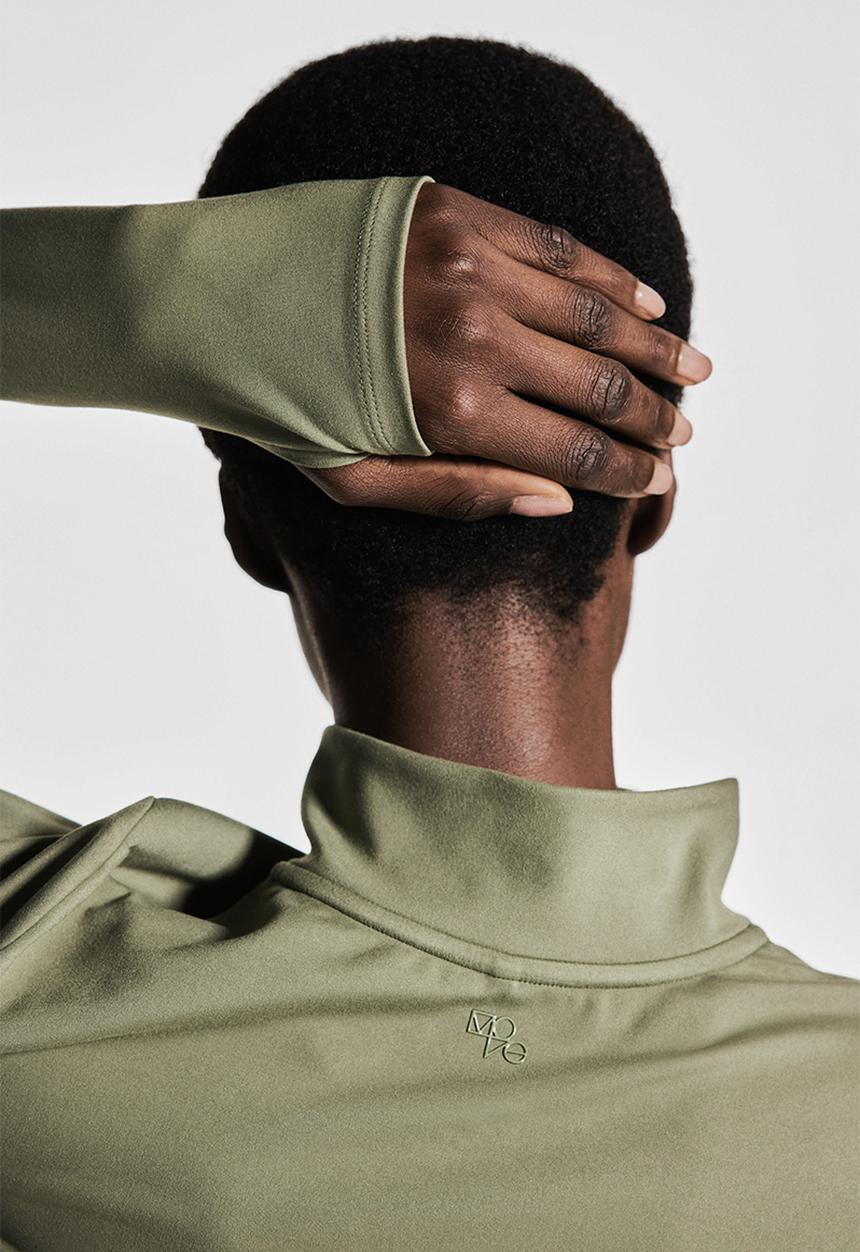 H&M - Zip-through sports jacket with softmove™ - khaki green 