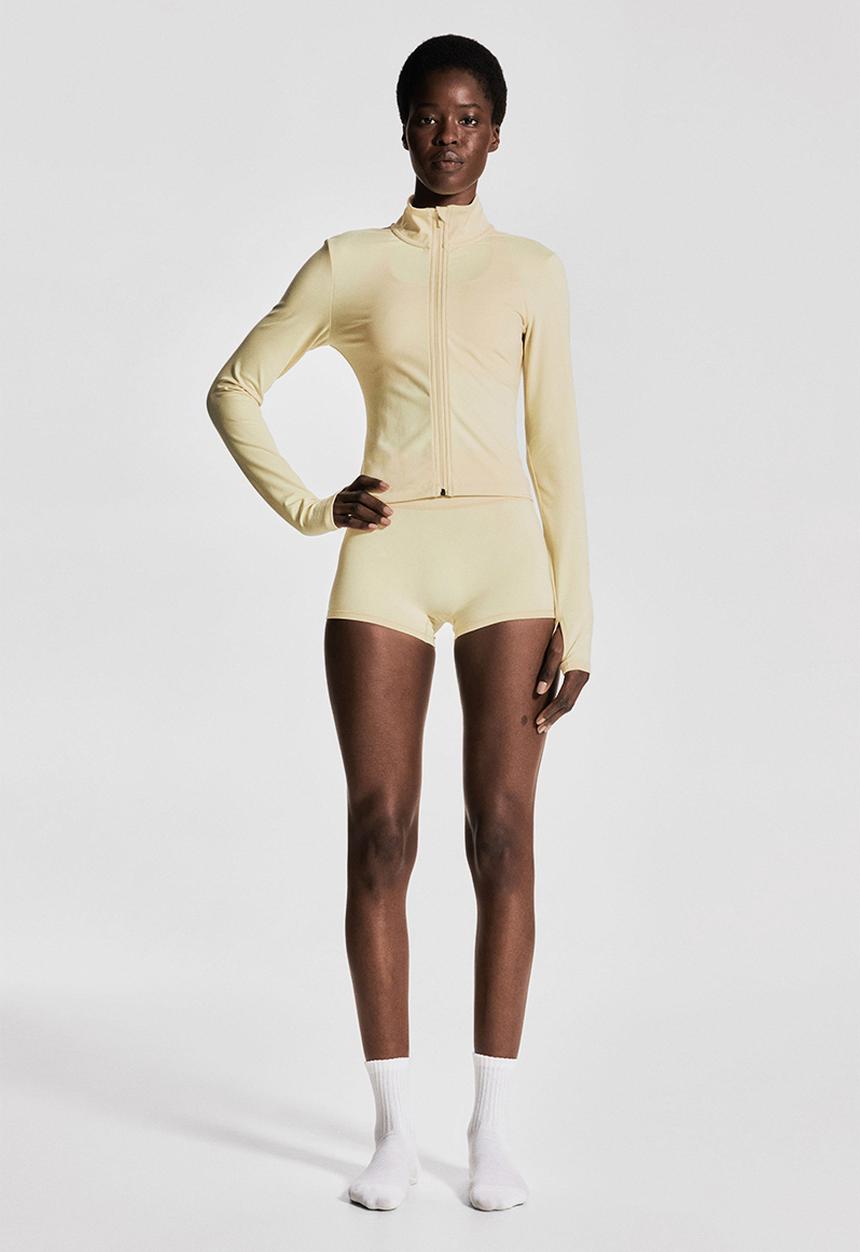 H&M - Zip-through sports jacket with softmove™ - light yellow