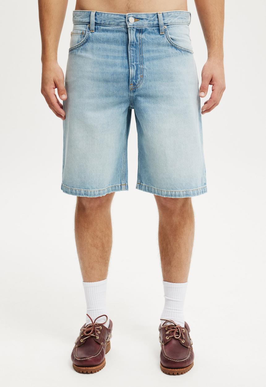 Cotton On - Baggy Denim Short - Cassette Blue