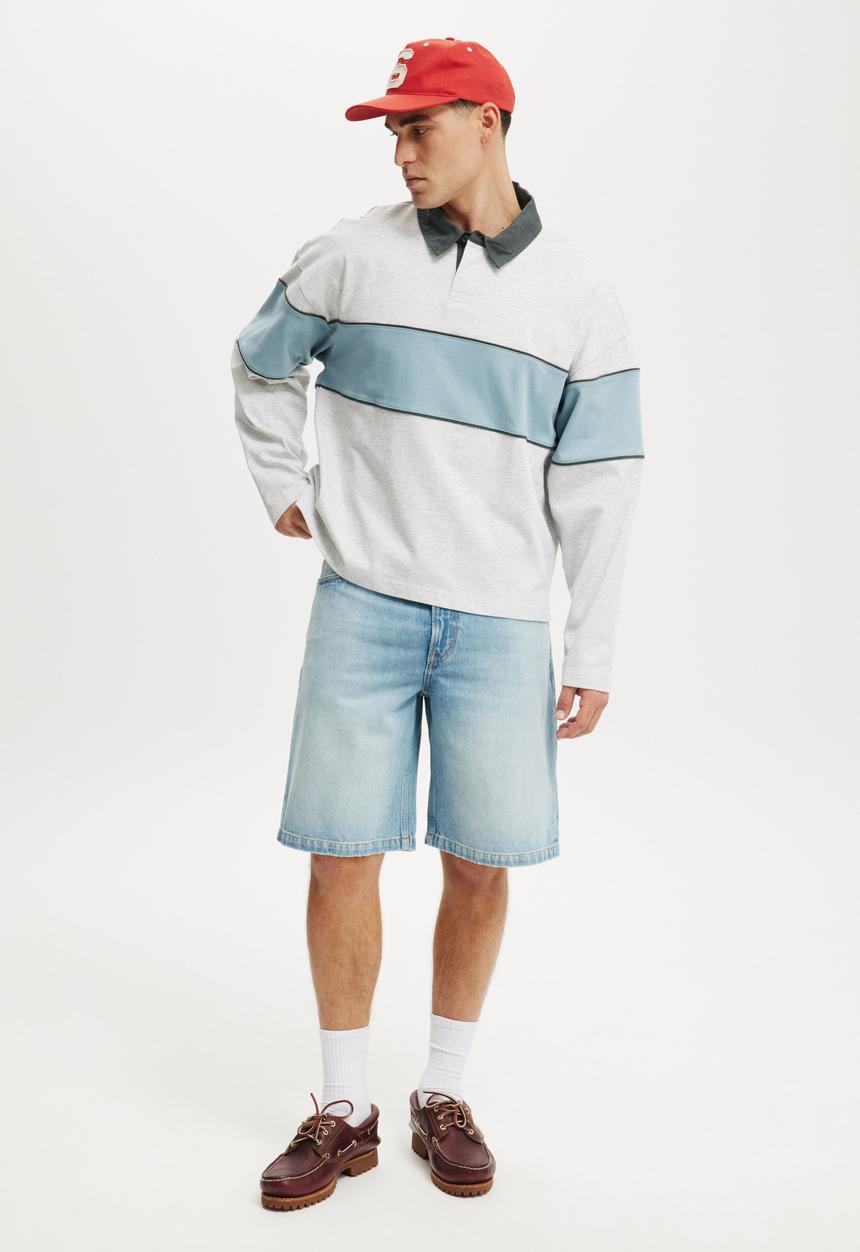 Cotton On - Baggy Denim Short - Cassette Blue
