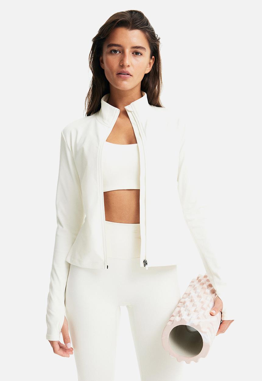 Zip-through sports jacket with softmove™ - cream - 1243210016