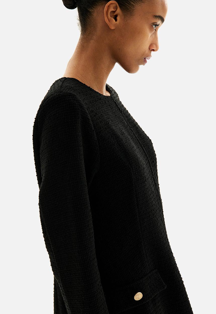 H&M - Bouclé-weave dress - black
