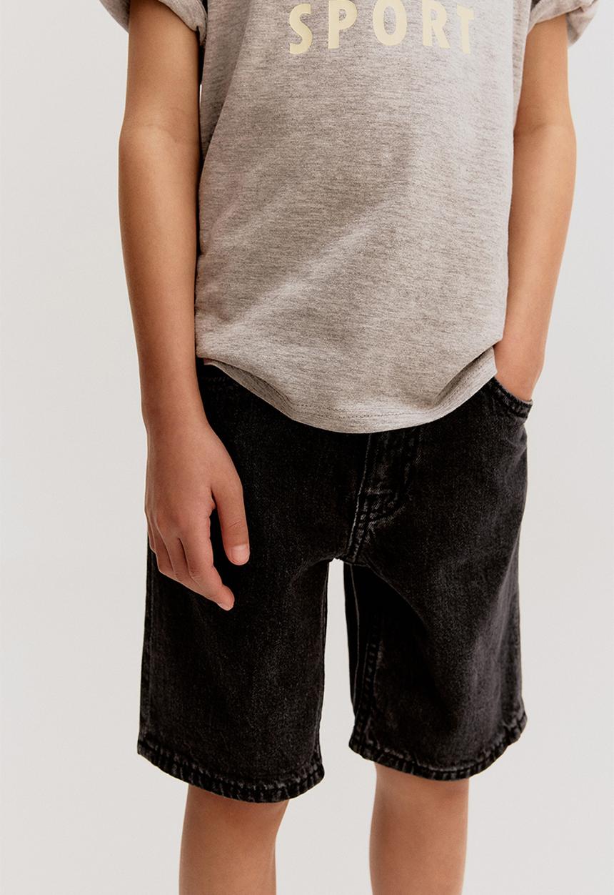 H&M - Denim shorts - black