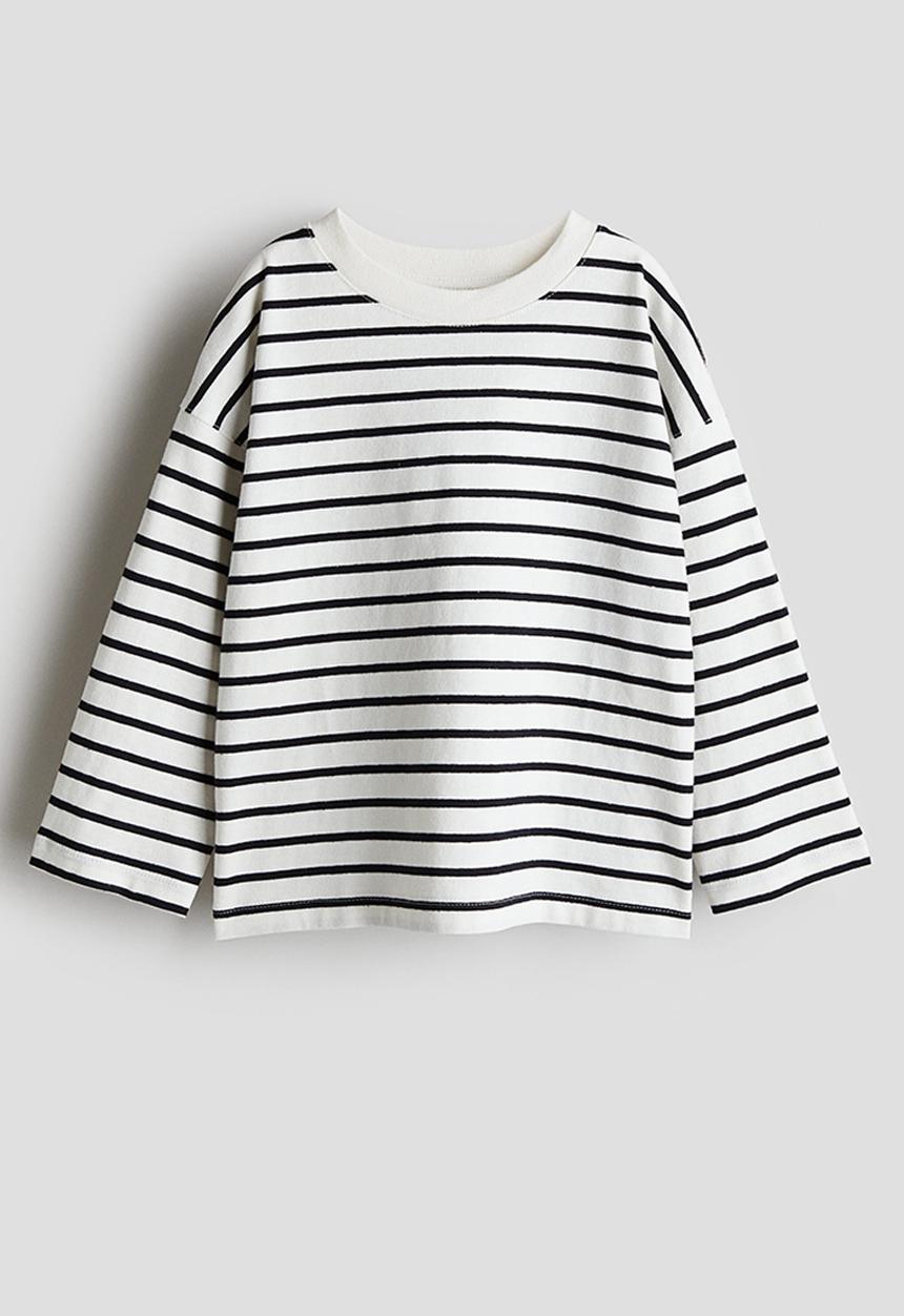 H&M - Long-sleeved T-shirt - white striped