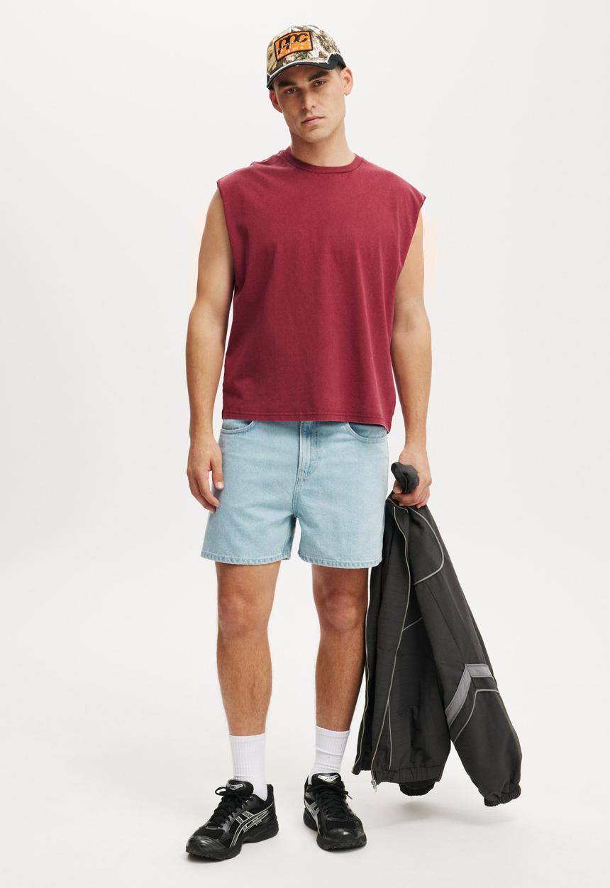 Cotton On - Denim Short Short - Sports Blue