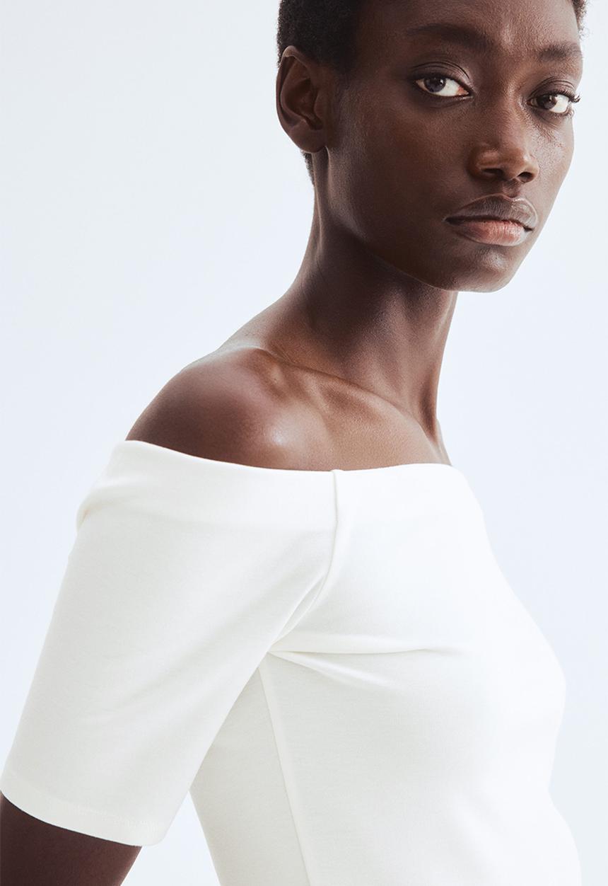 H&M - Off-the-shoulder top - white