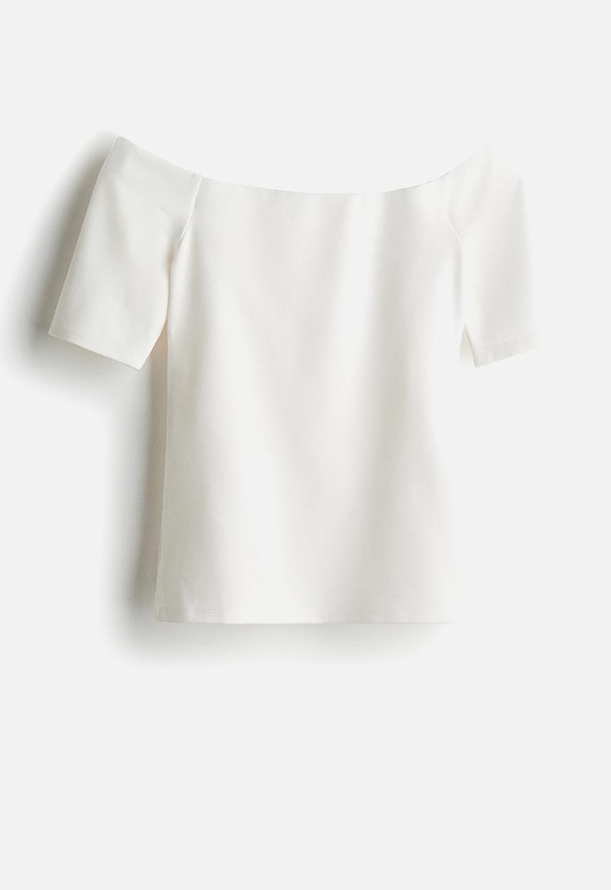H&M - Off-the-shoulder top - white