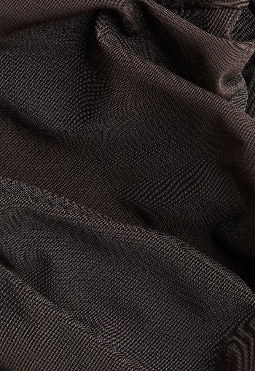 H&M - Draped mesh dress - dark brown
