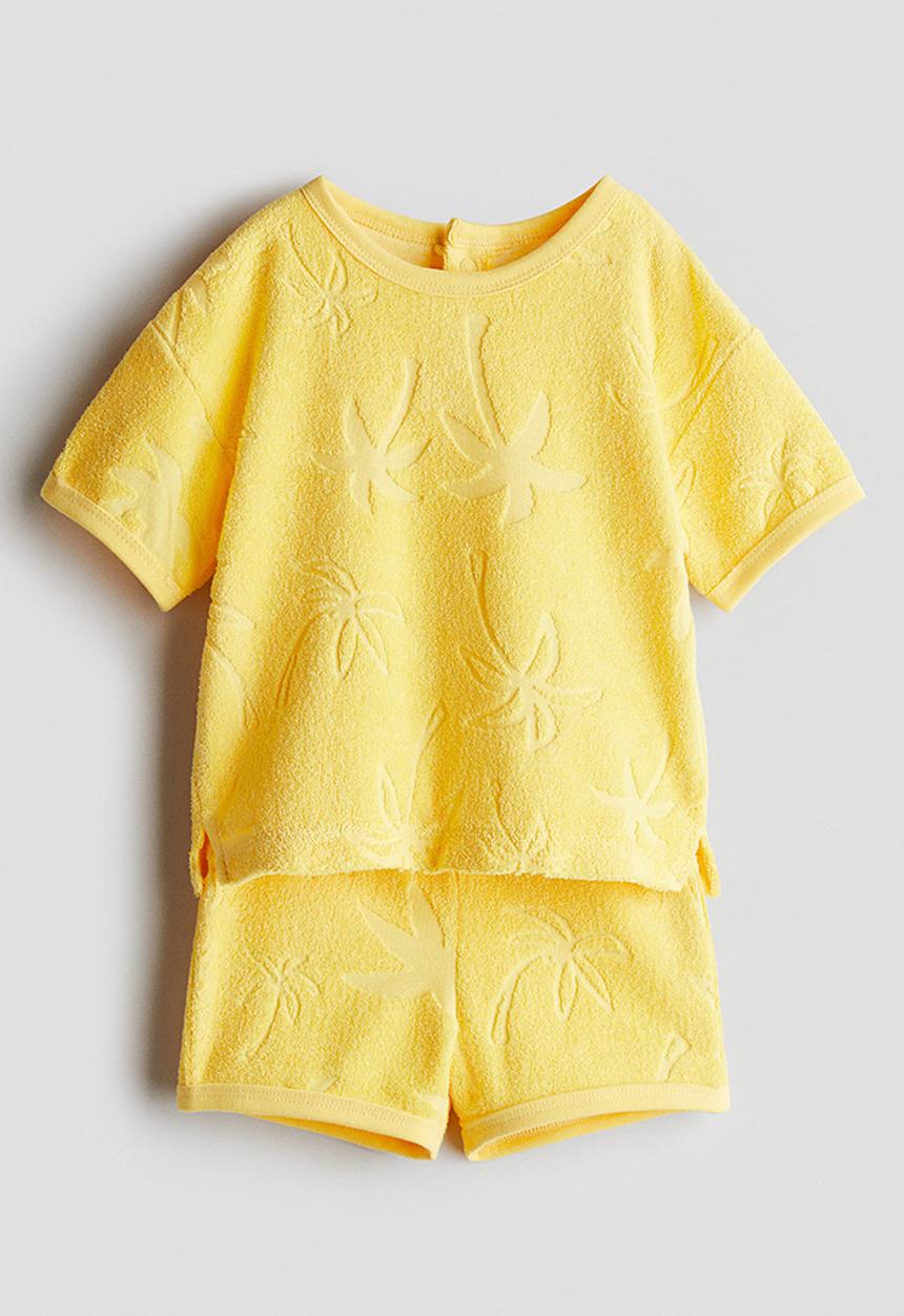 H&M - 2-Piece terry set - yellow