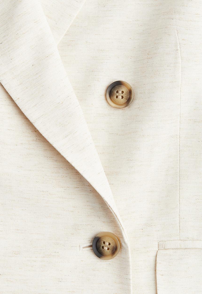 H&M - Linen-blend blazer - light beige