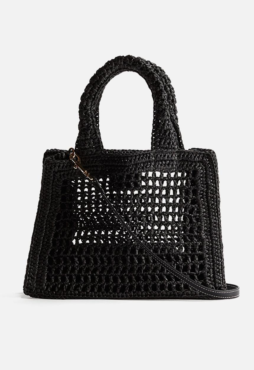 H&M - Straw handbag - black