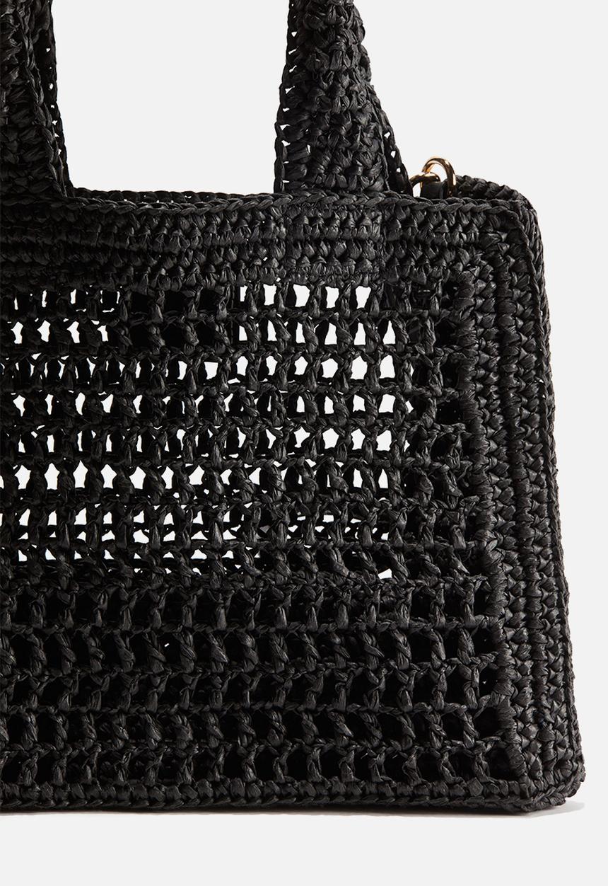 H&M - Straw handbag - black
