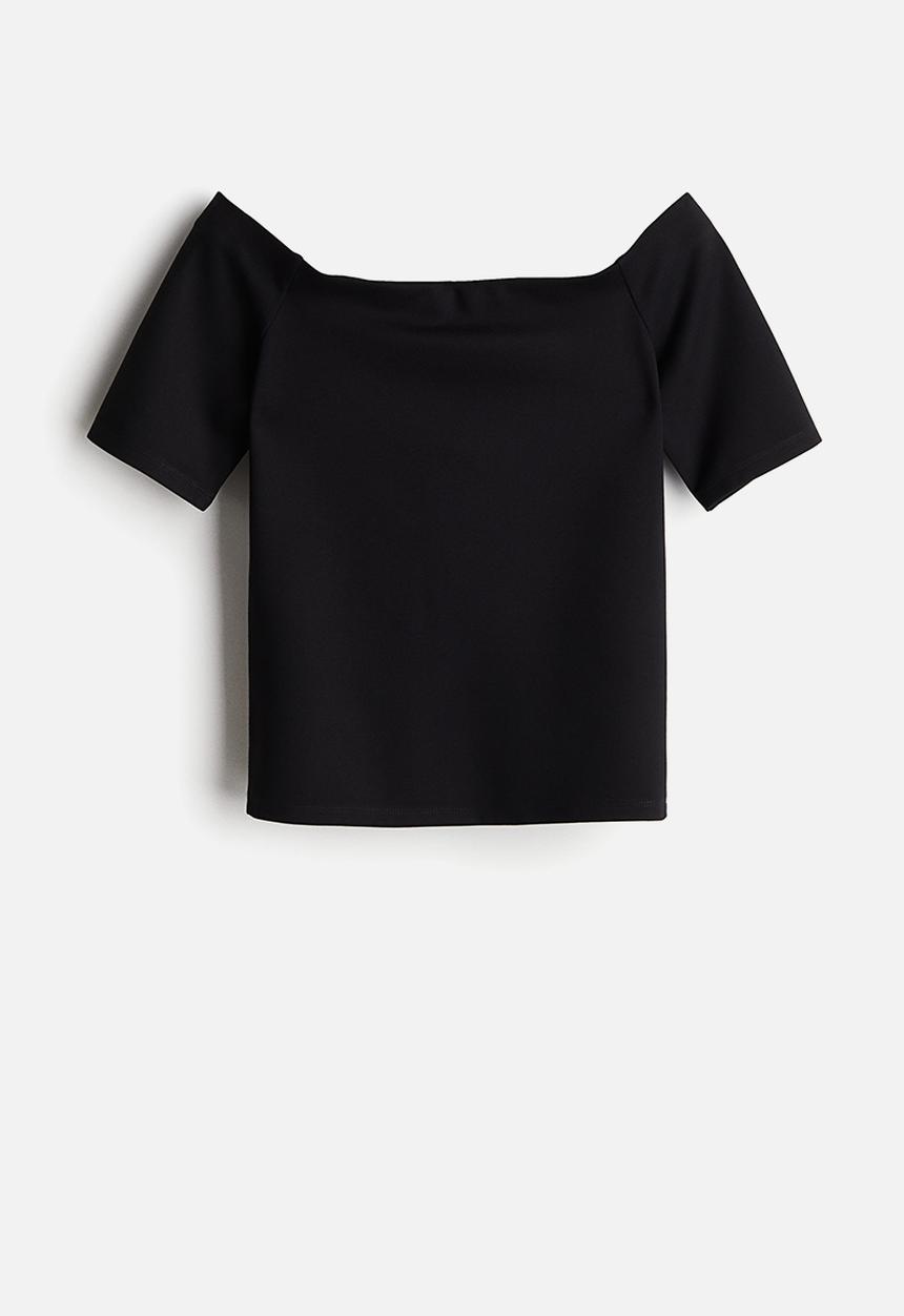 H&M - Off-the-shoulder top - black
