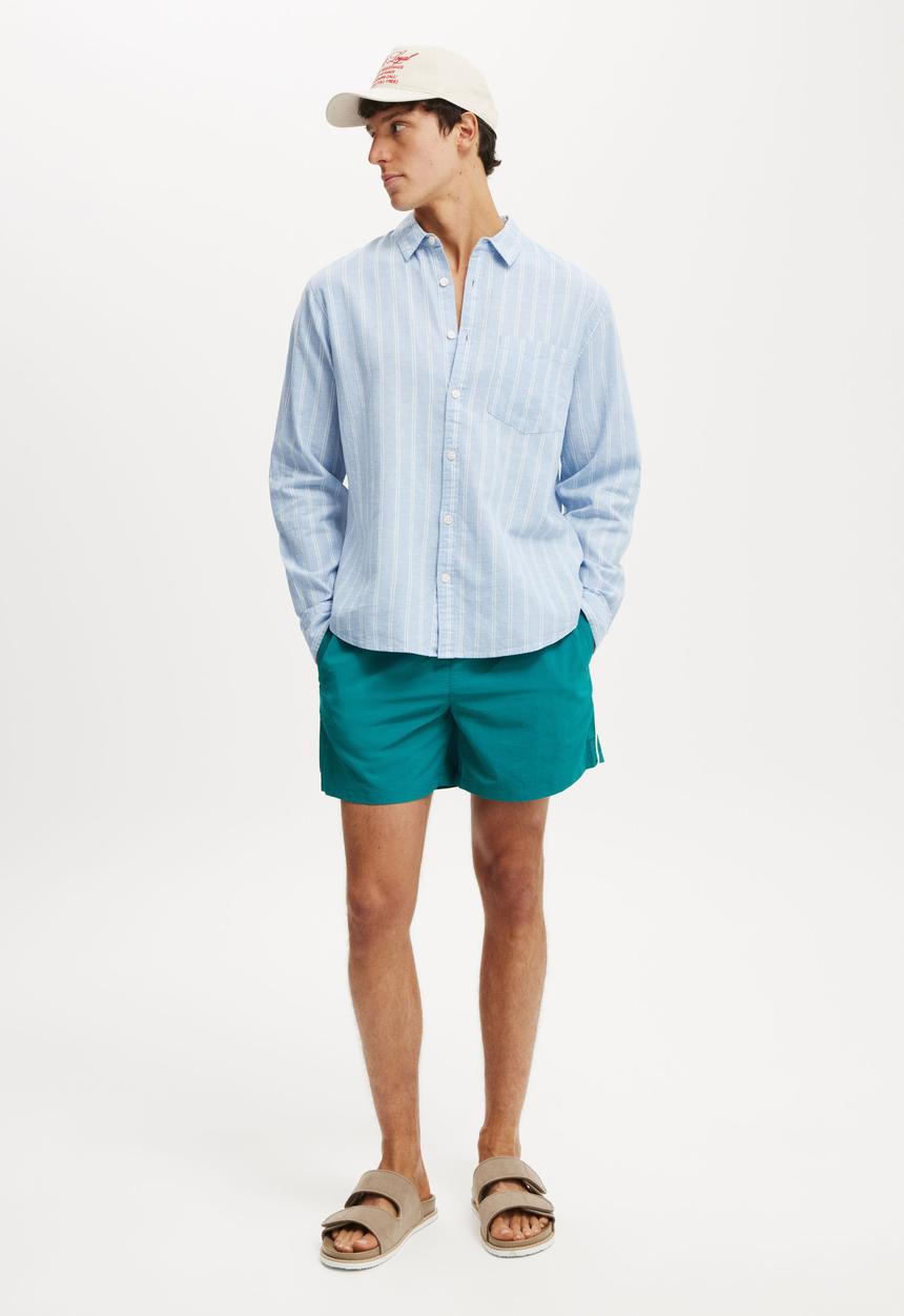 Cotton On - Everyday Short Short - Teal Piping
