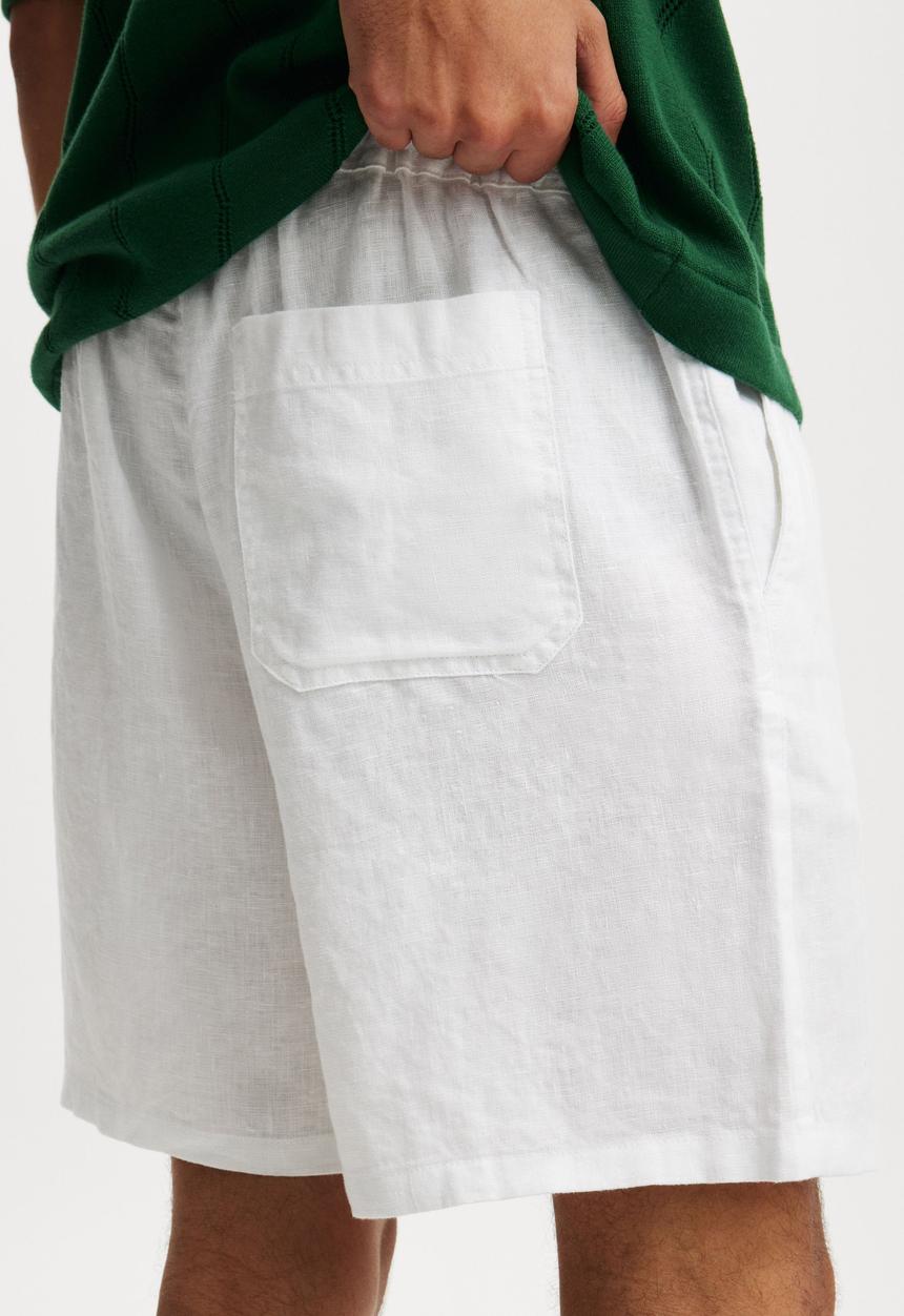 Cotton On - Linen Easy Short - White