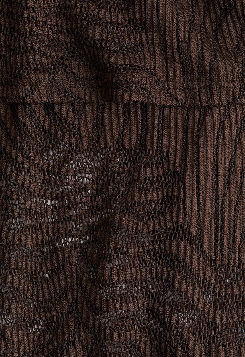 H&M - Off-the-shoulder lace top - brown