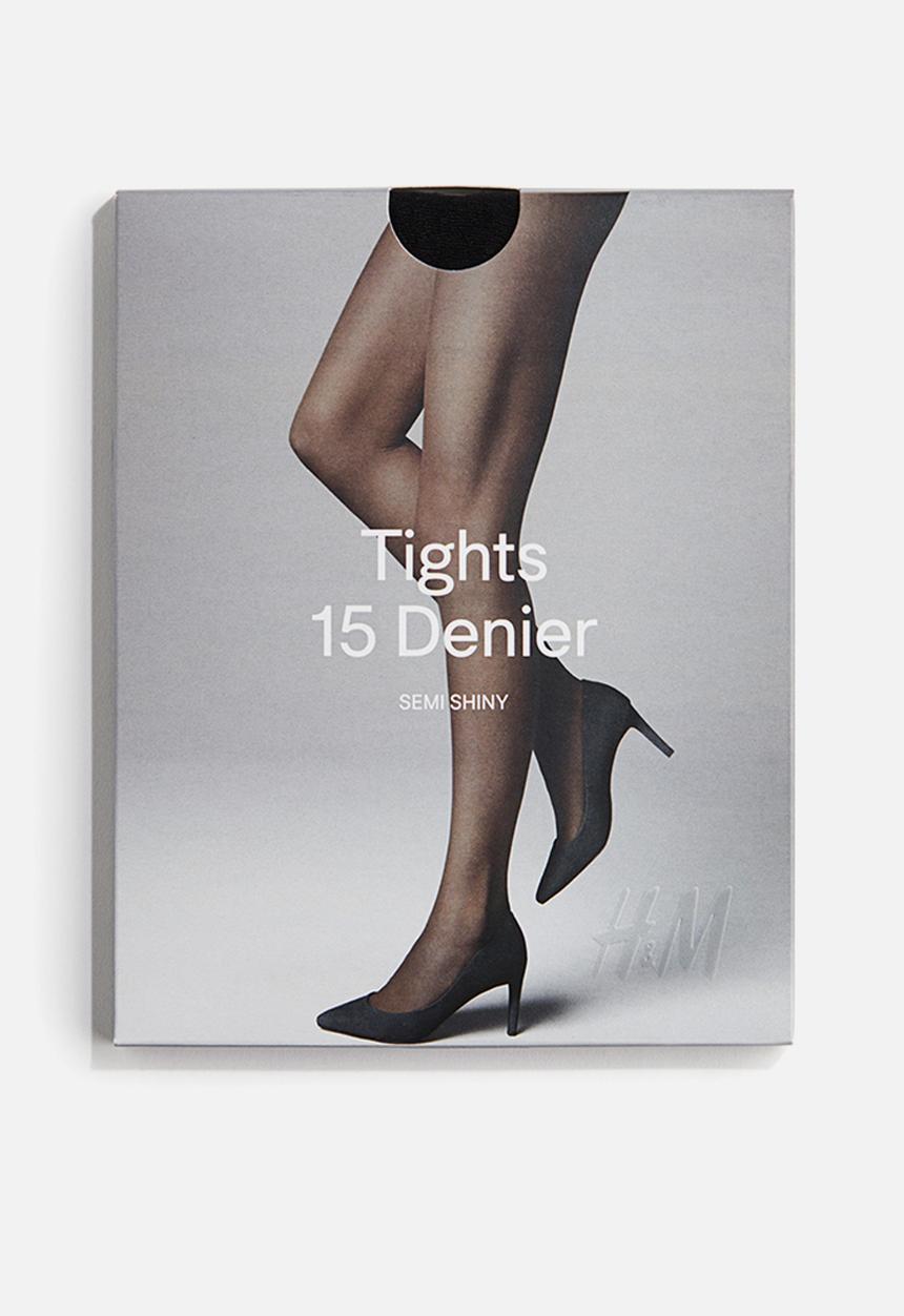 H&M - Tights 15 denier - black