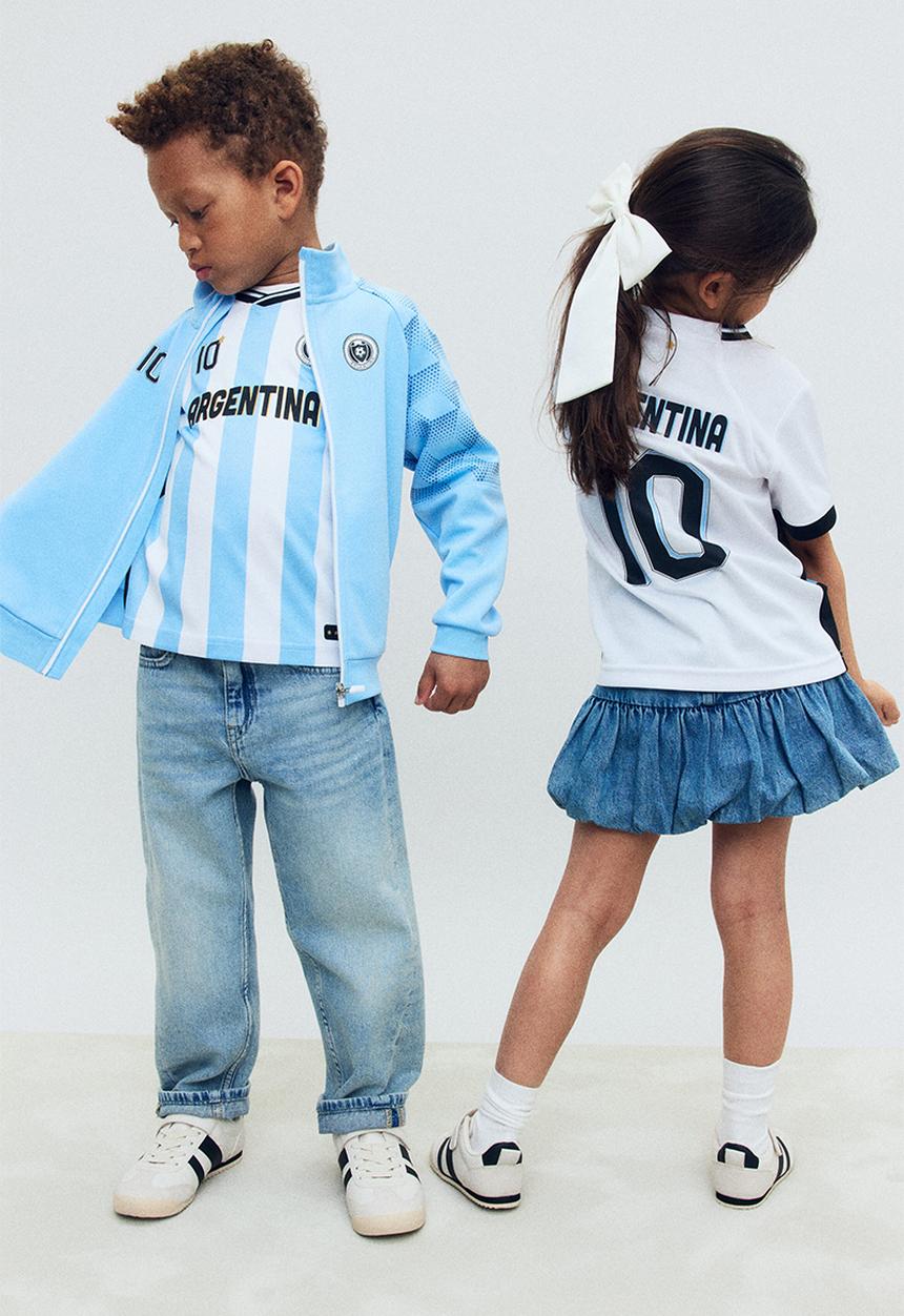 H&M - Printed football shirt - white argentina