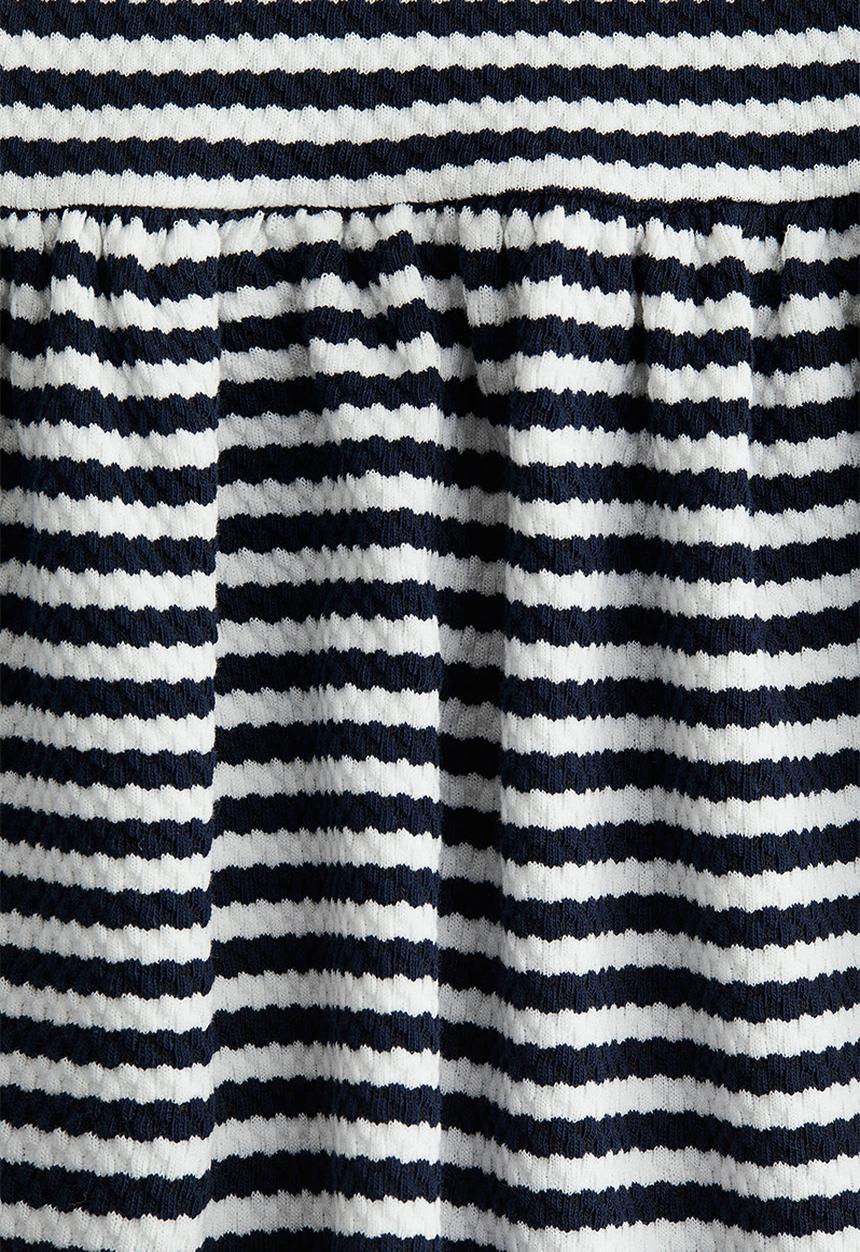 H&M - Jersey dress - white & navy blue striped