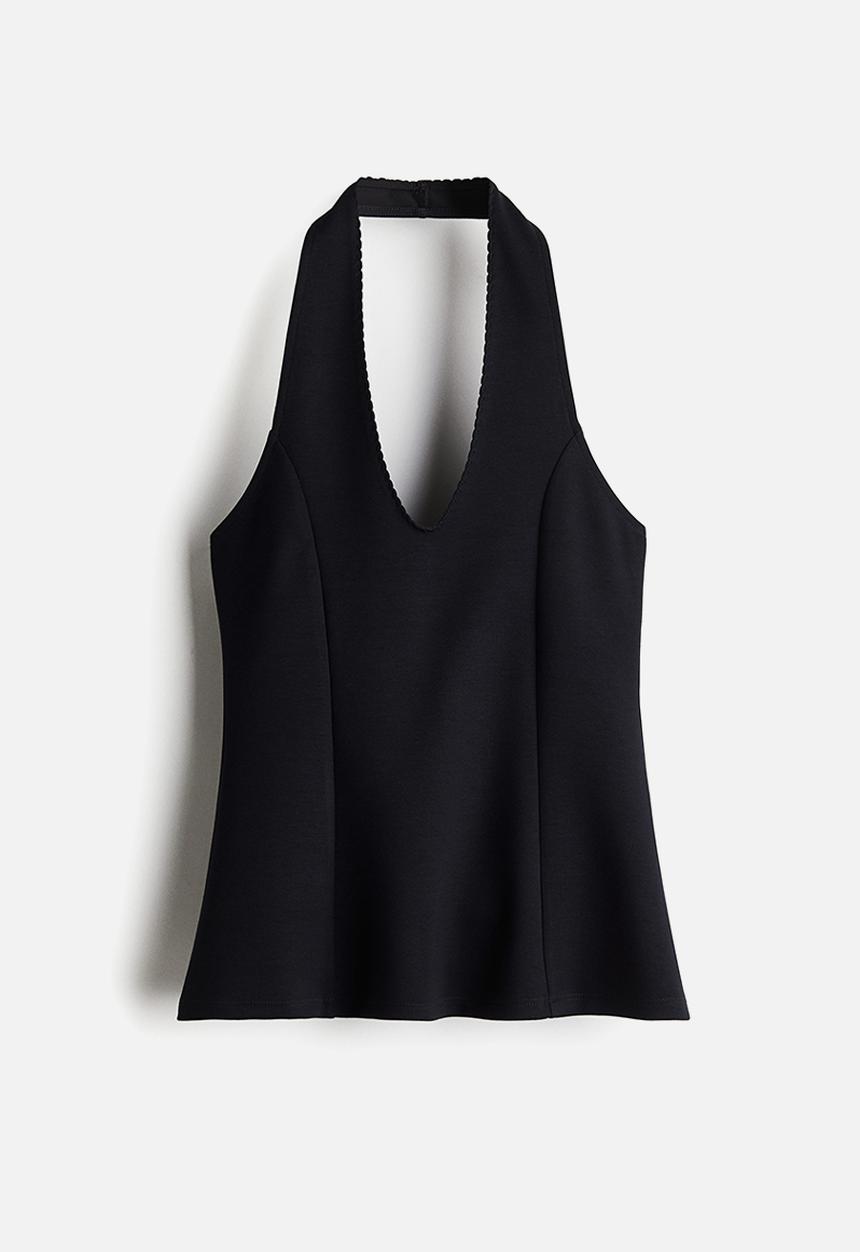 H&M - Halterneck top - black