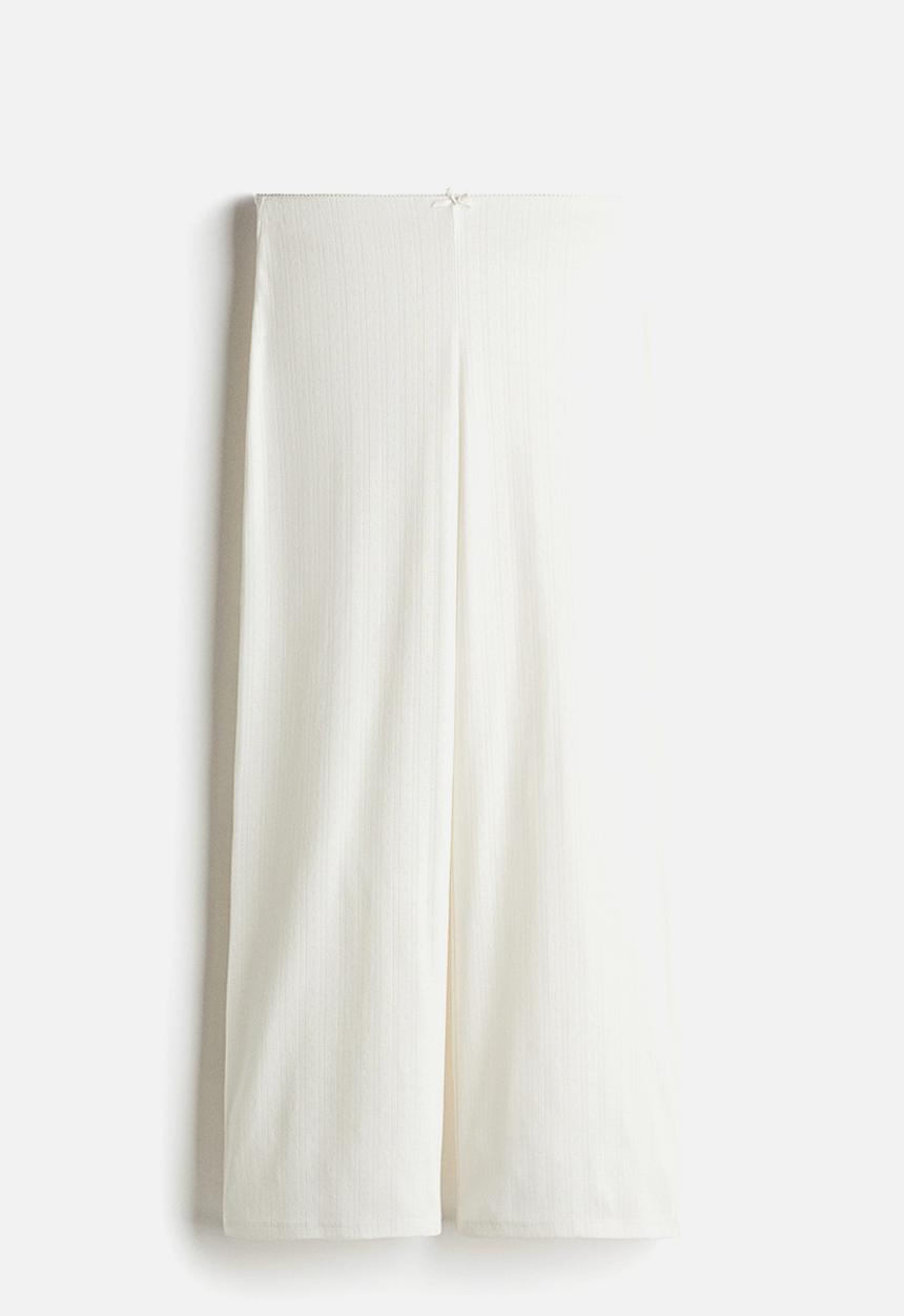 H&M - Pointelle jersey trousers - white