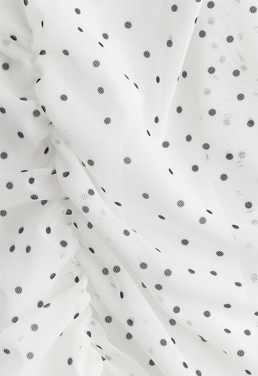 H&M - Draped top - white/spotted