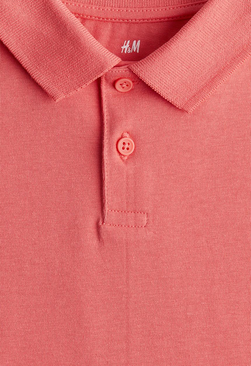 H&M - Cotton polo shirt - dusty red