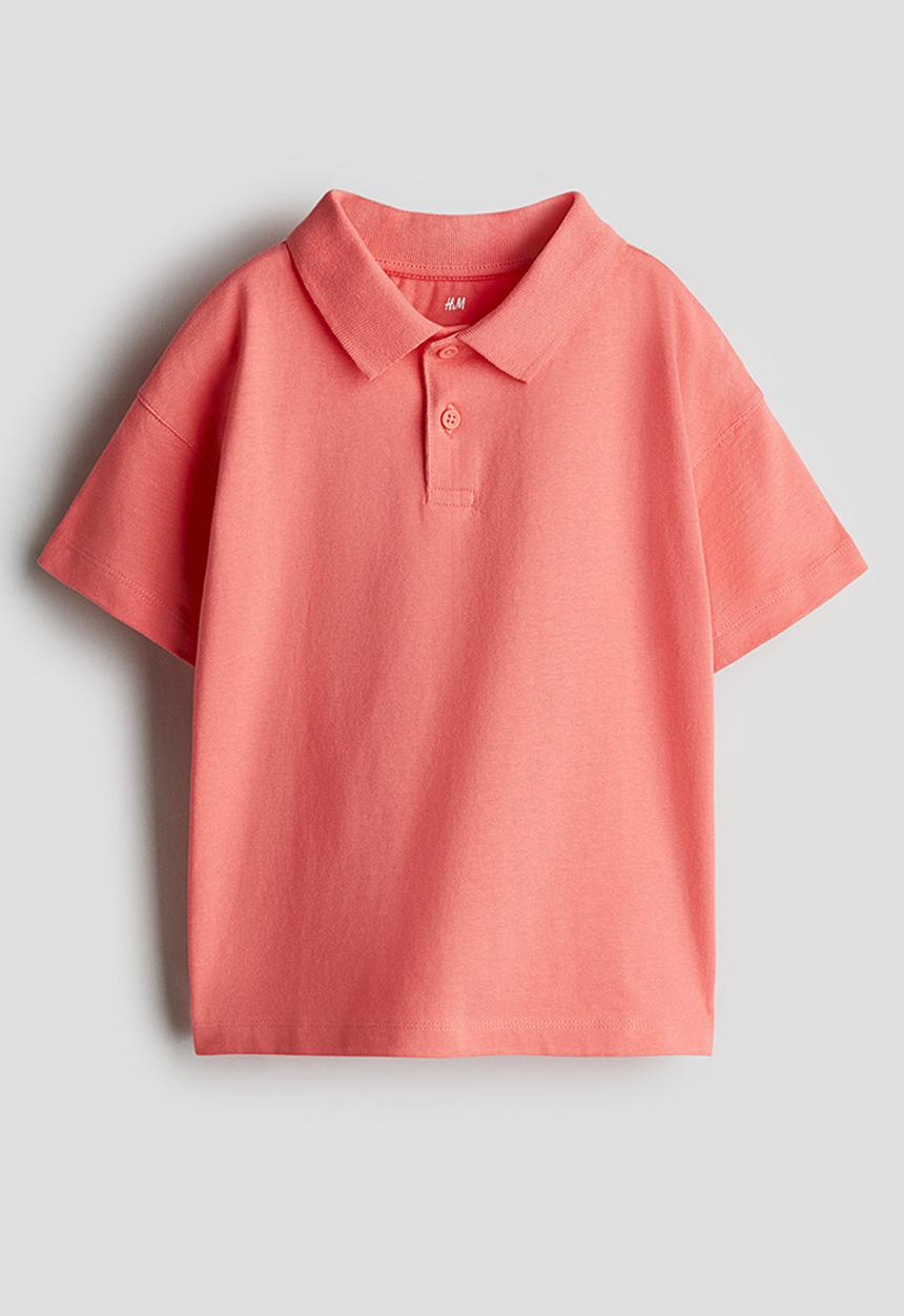 H&M - Cotton polo shirt - dusty red
