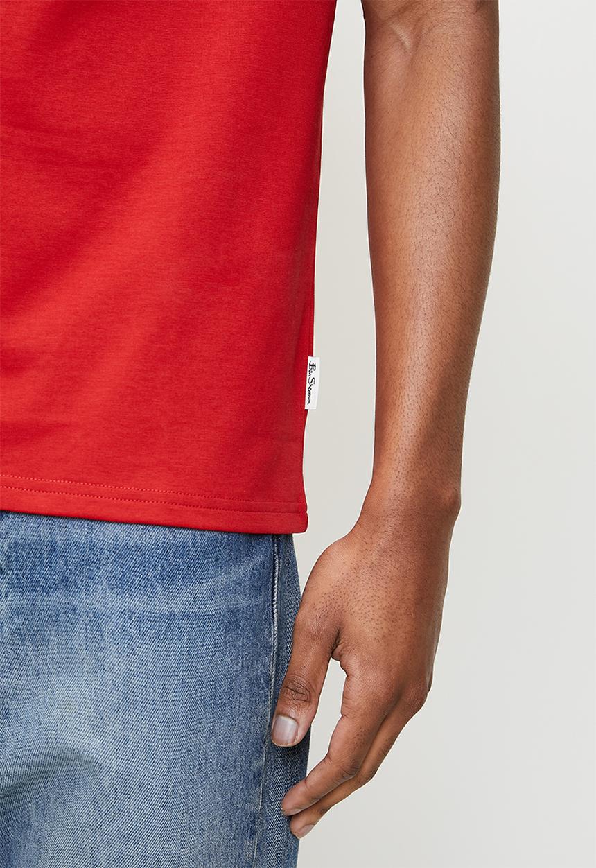 Ben Sherman - Target Towelling Applique Tee - Red