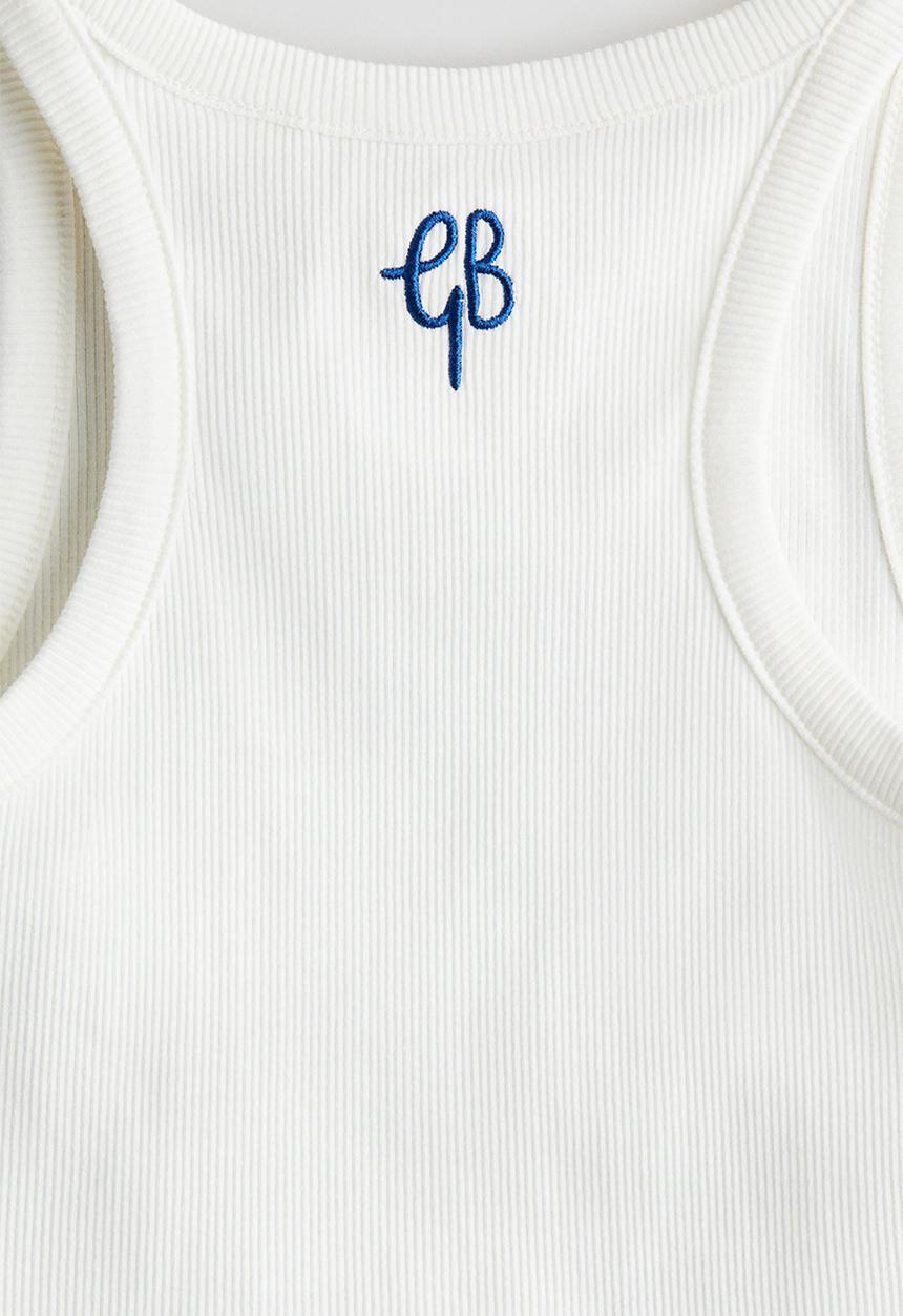 H&M - Printed vest top - white flowers
