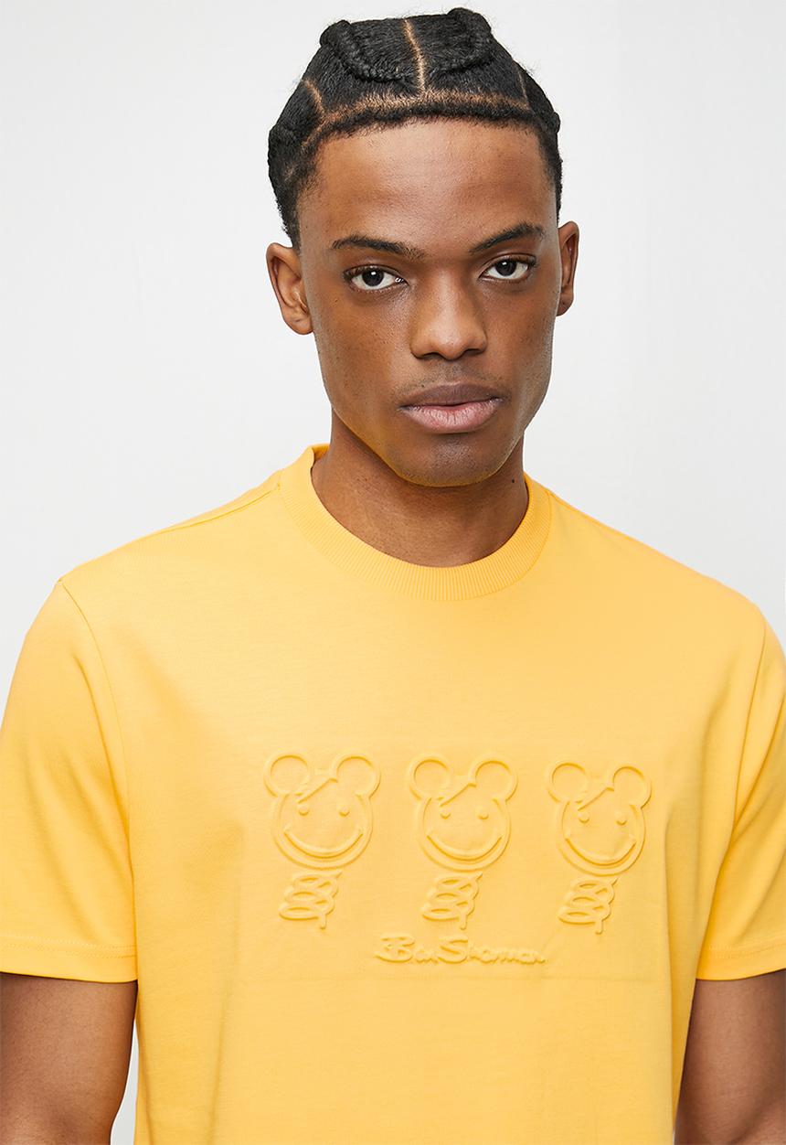 Ben Sherman - Trio Bears Embossed Tee Shirt - Banana
