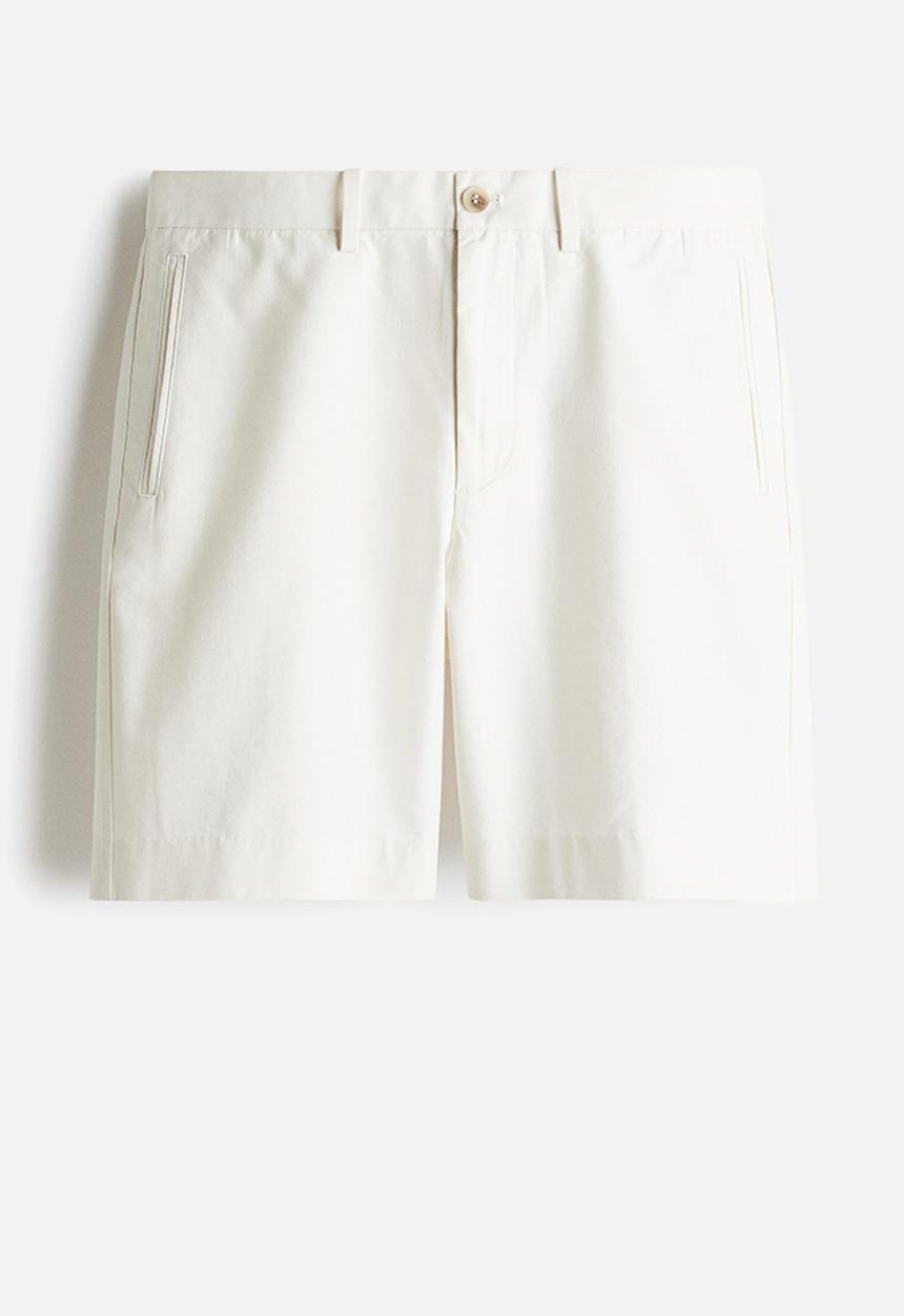 H&M - Regular fit lyocell-blend chino shorts - white