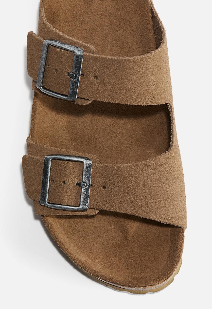 H&M - Leather sandals - beige