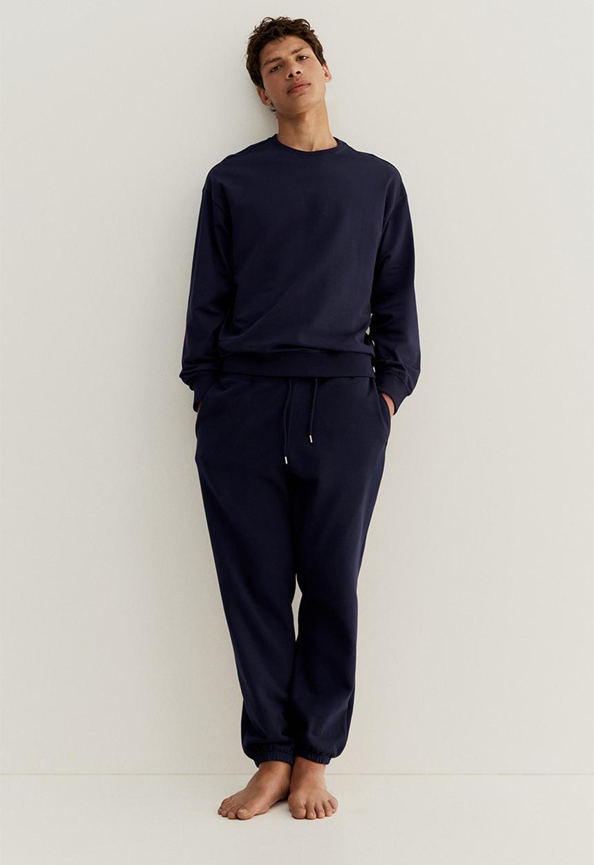 H&M - Long-sleeved pyjama top - navy blue 