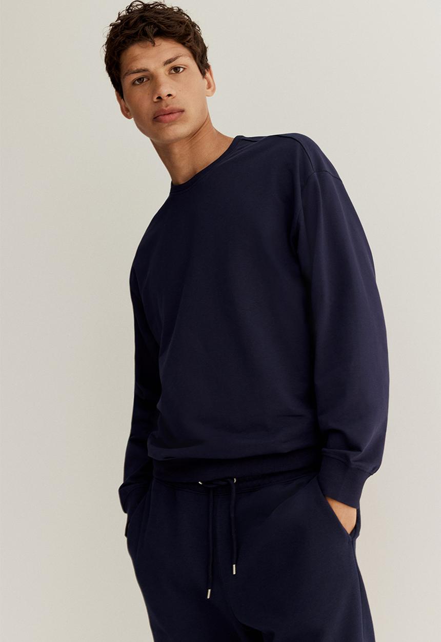 H&M - Long-sleeved pyjama top - navy blue 