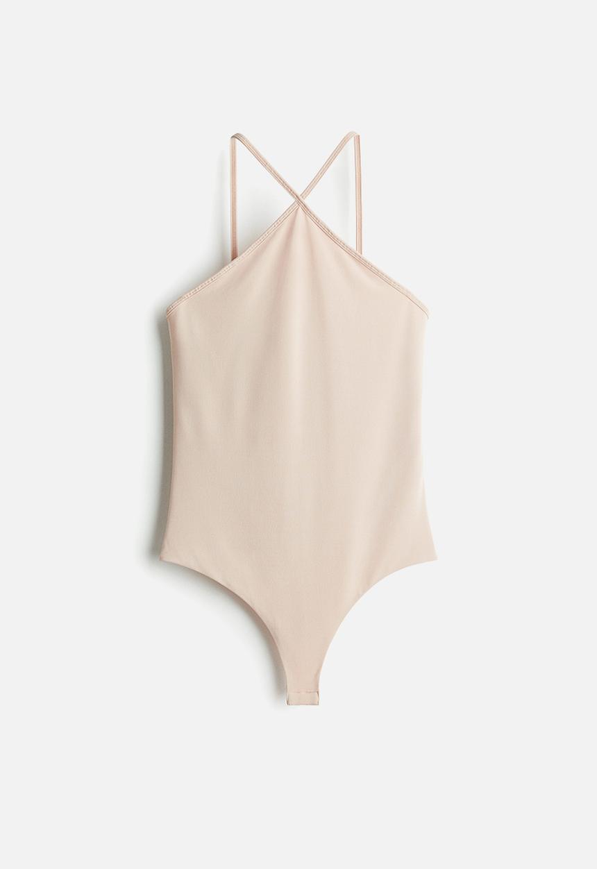 H&M - Crêpe thong body -  powder pink 