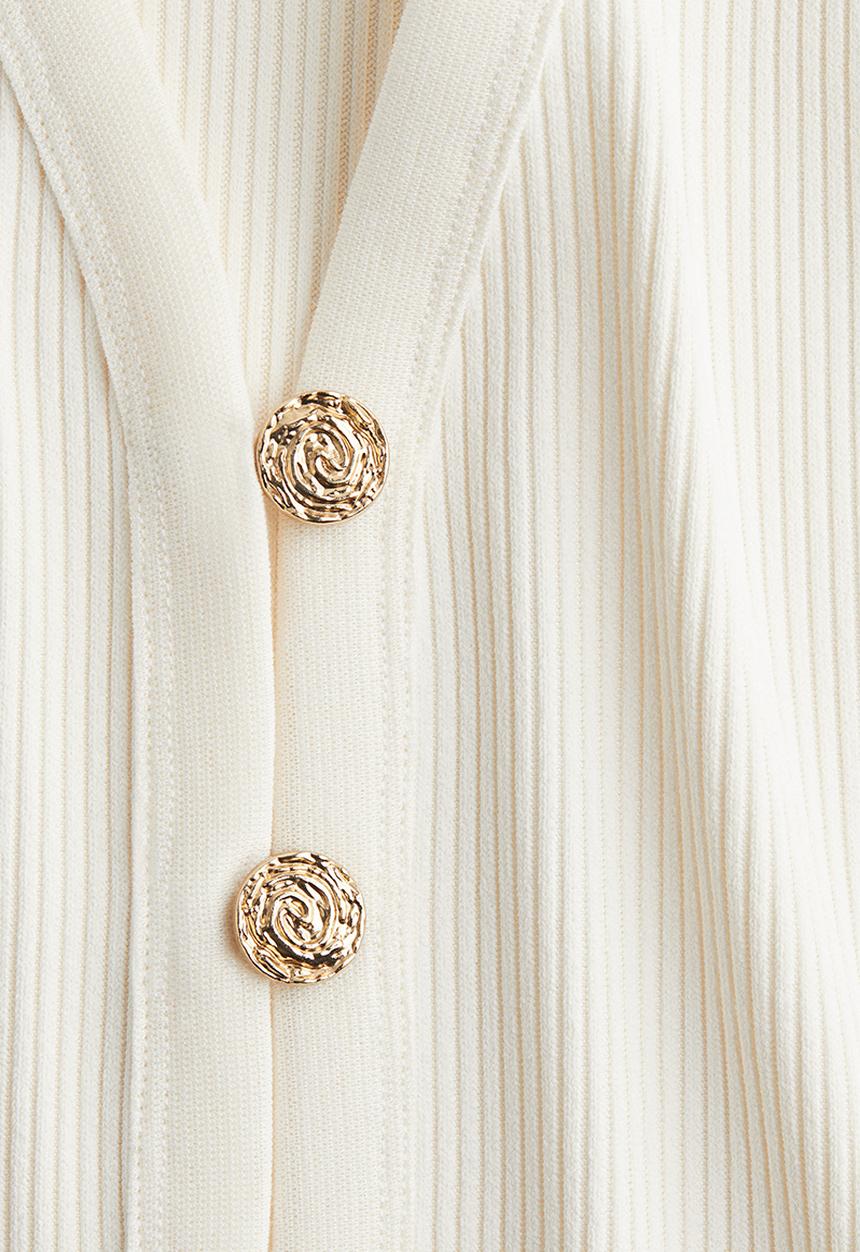 H&M - Rib-knit waistcoat - white
