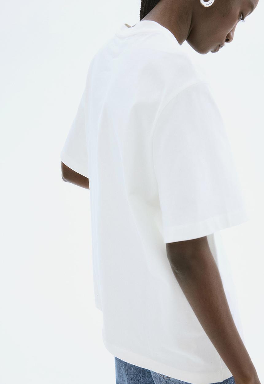 H&M - Oversized printed T-shirt -white/les poémes