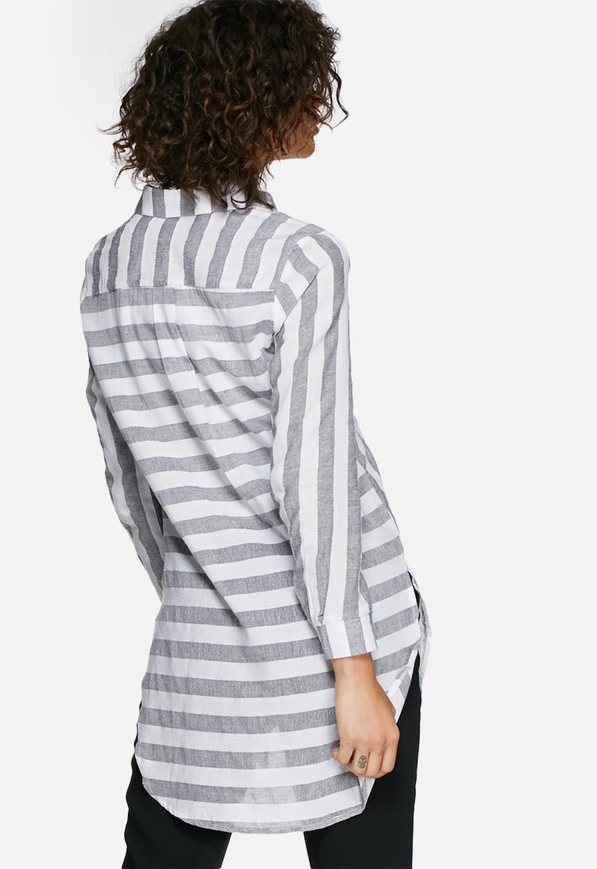 dailyfriday - Longline striped shirt