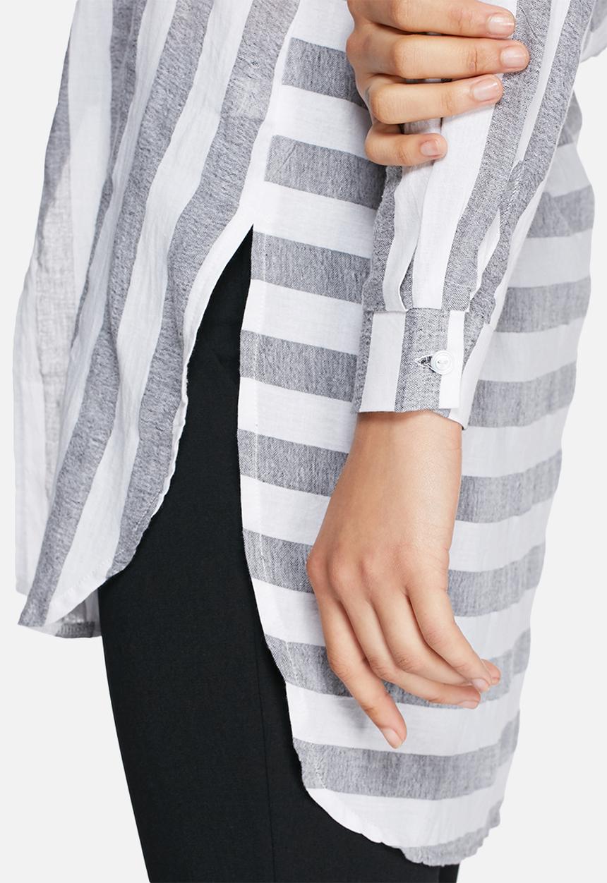 dailyfriday - Longline striped shirt