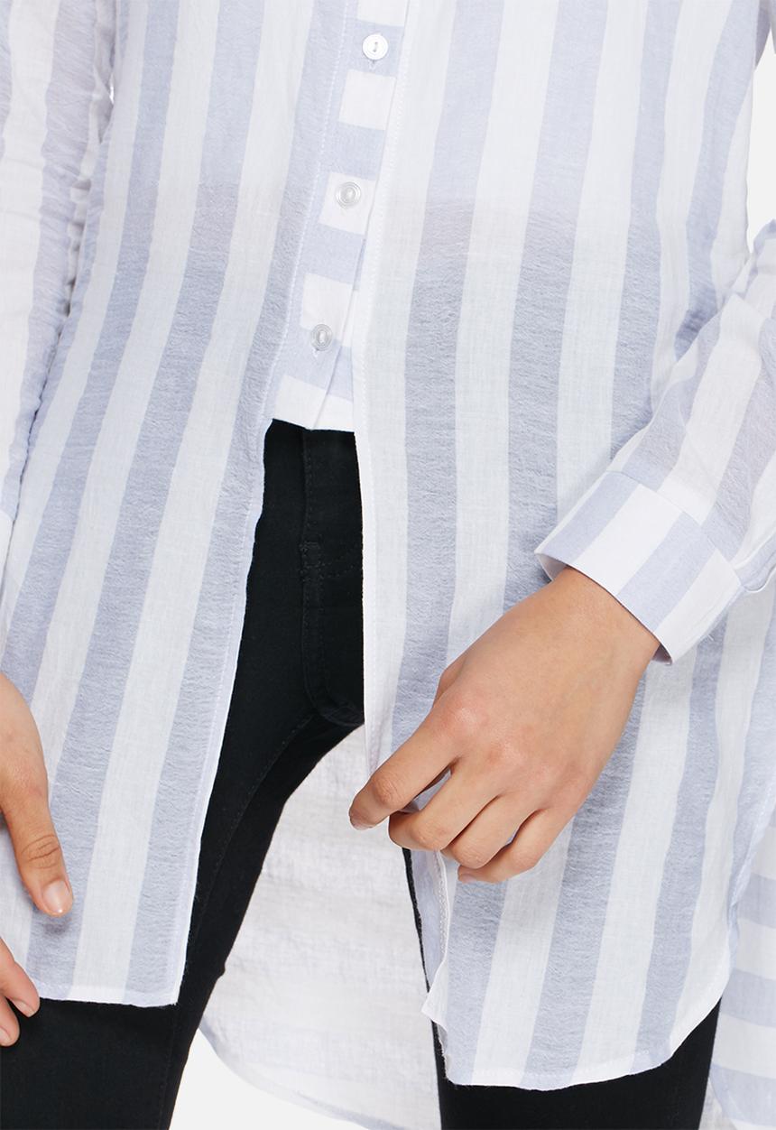 dailyfriday - Longline striped shirt