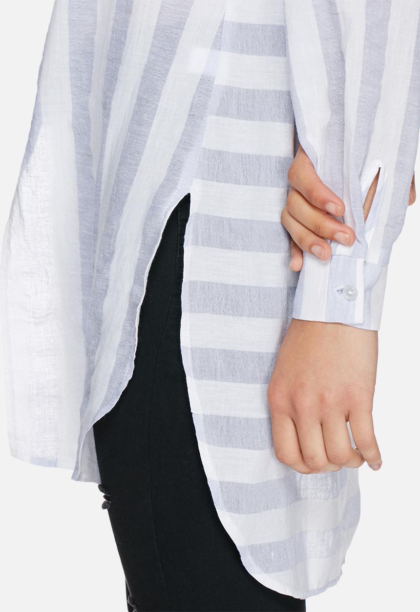 dailyfriday - Longline striped shirt