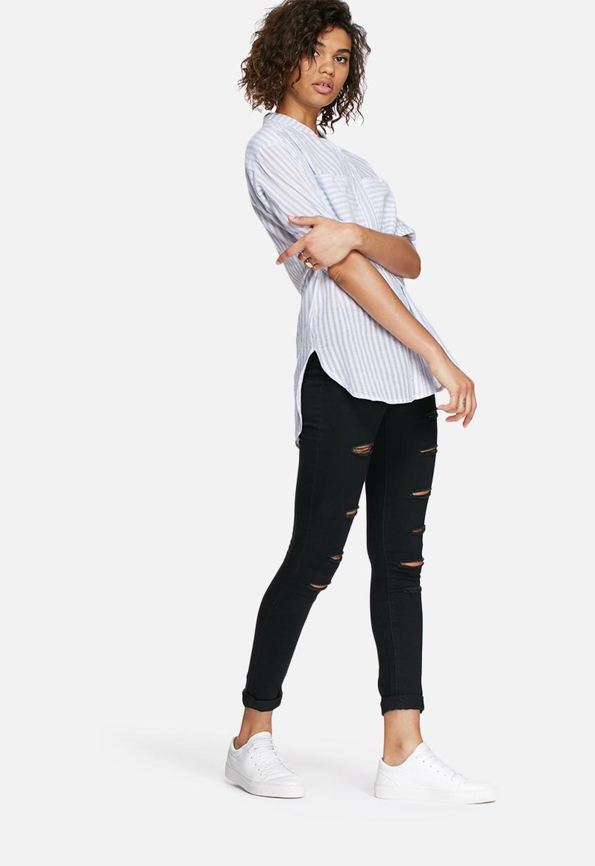 dailyfriday - Soft shirt with tab sleeve
