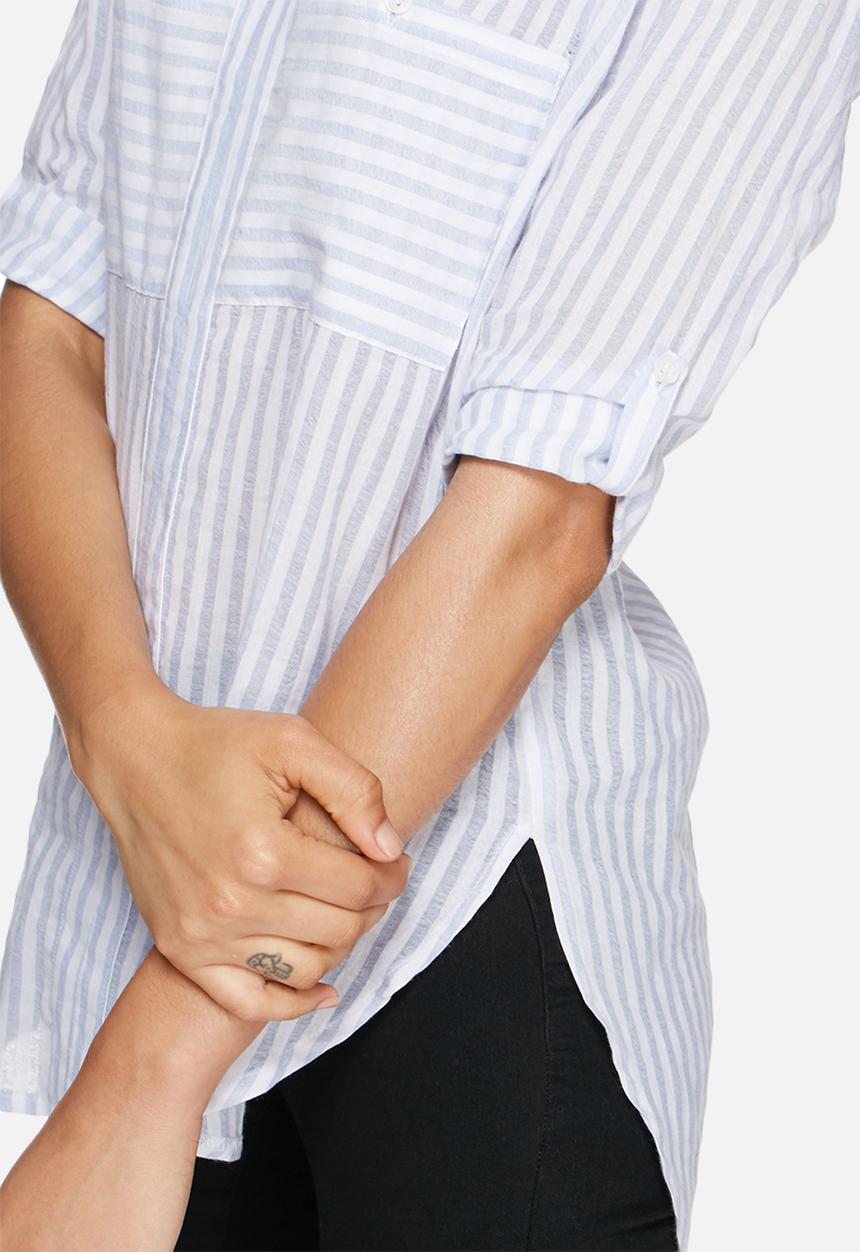 dailyfriday - Soft shirt with tab sleeve