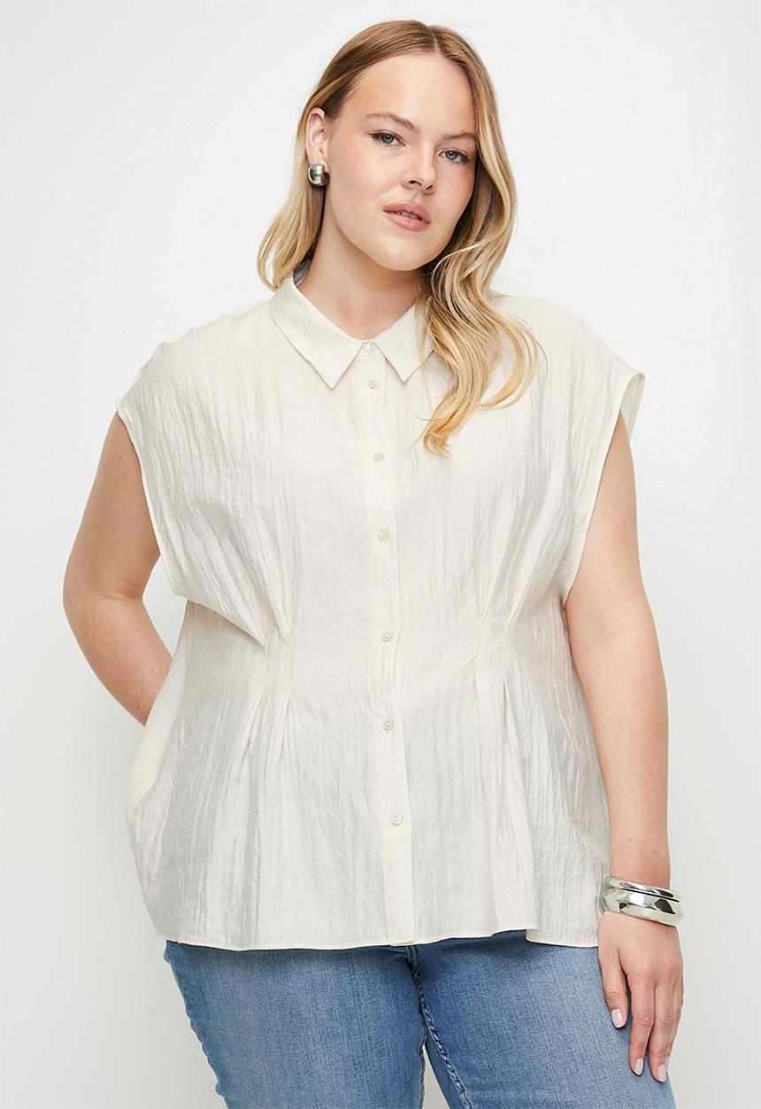 MANGO - Plus Shirt Pin - Light Beige