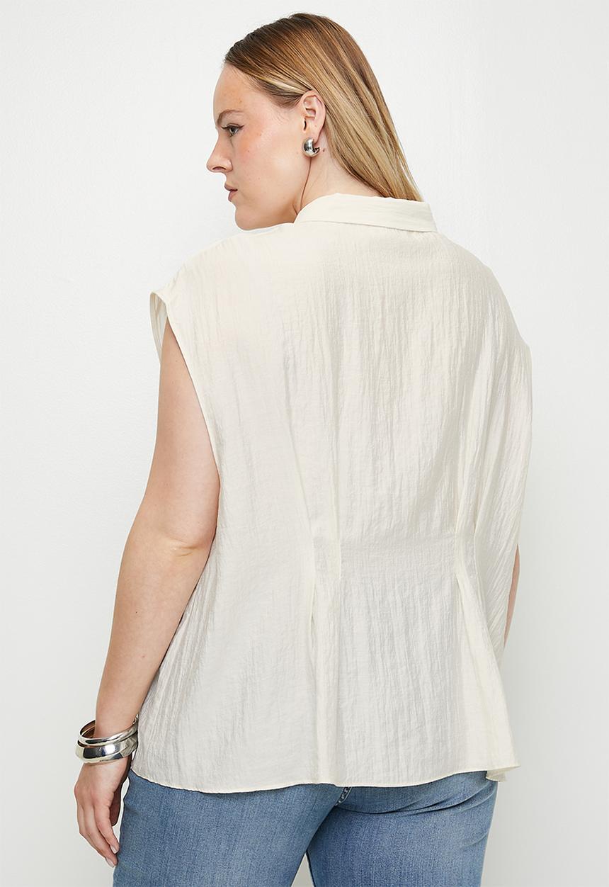 MANGO - Plus Shirt Pin - Light Beige