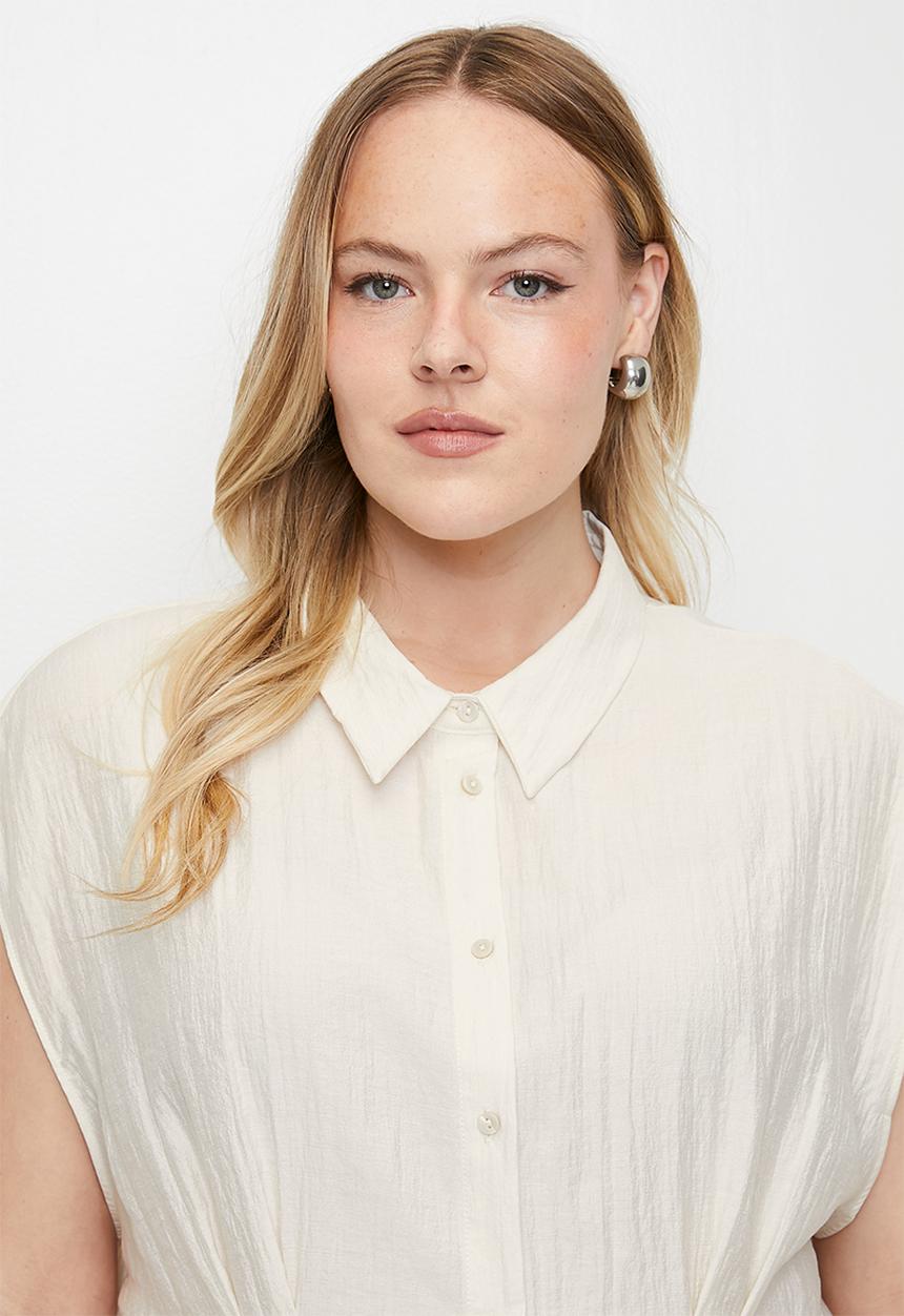 MANGO - Plus Shirt Pin - Light Beige
