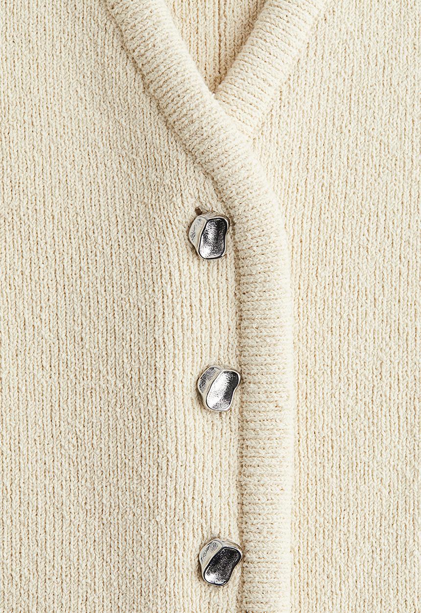 H&M - Knitted waistcoat -  light beige